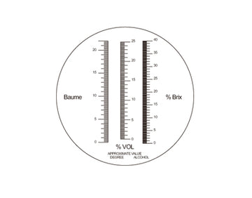 Refractómetro ATC Baume/Alcohol