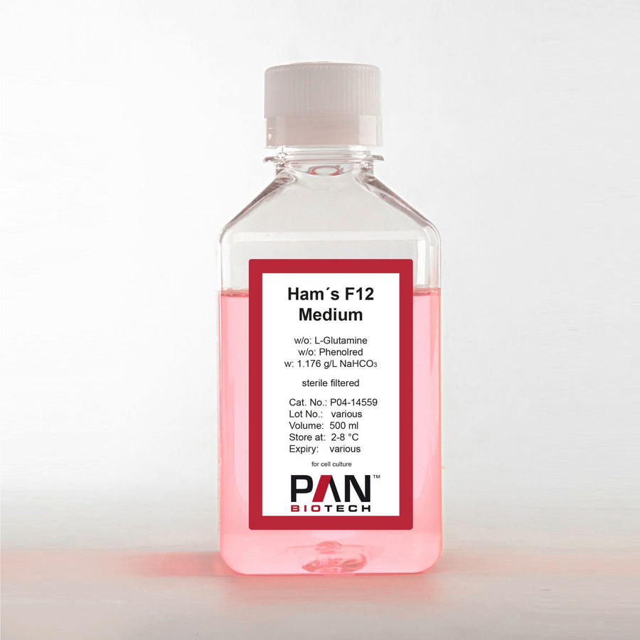 Ham´s F12 Medium, w/o: L-Glutamine, w/o: Phenol red, w: 1.176 g/L NaHCO3