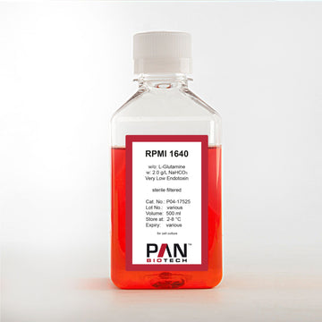 RPMI 1640, w/o: L-Glutamine, w: 2.0 g/L NaHCO3, Very Low Endotoxin