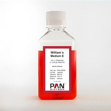 William's Medium E, w/o: L-Glutamine, w: 2.24 g/L NaHCO3