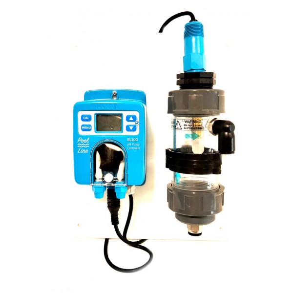 Bomba de pH con electrodo amplificado de pH/Tª, collarín, filtro, inyector y tubos