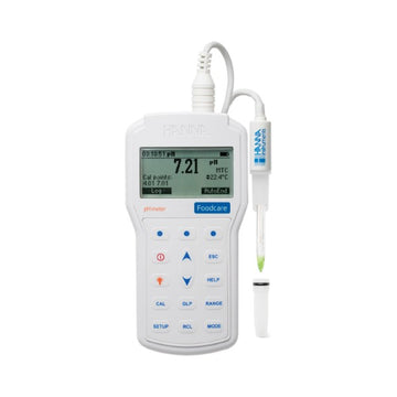 pHmetro portátil (pH/mV/Temp) impermeable, registro con salida USB, electrodo con electrolito gel renovable